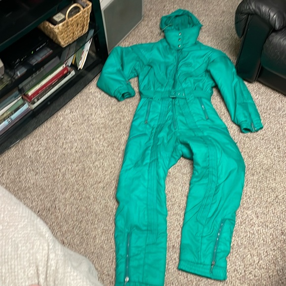 Vintage 80s/90s one piece ski suit with belt - Picture 1 of 13